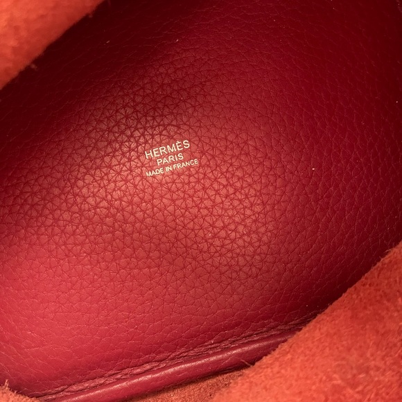 Authentic Hermes Picotin 18 rouge grenat used - Picture 3 of 6
